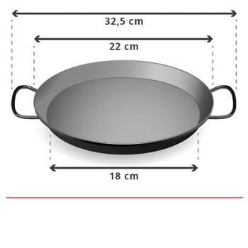 Poêle à paella polie