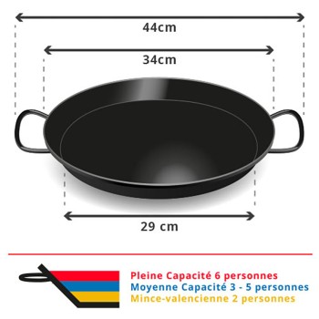 Paella émaillée pour intérieur ou extérieur