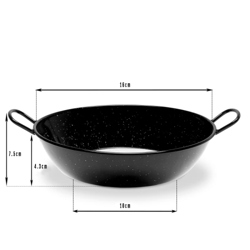 Poele a Paella Profonde Emaille - 16 cm