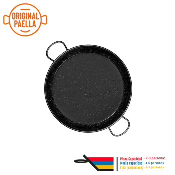 Poele a Paella emaille Induction 38 cm pour 5-8 personnes Poele a Paella