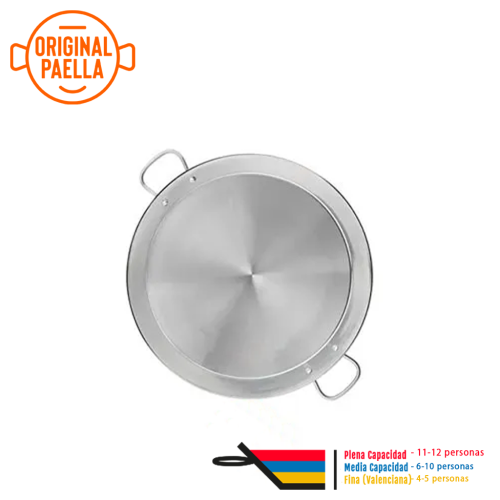 Poele a Paella Inox Induction 46 cm pour 8-12 personnes Poele a Paella