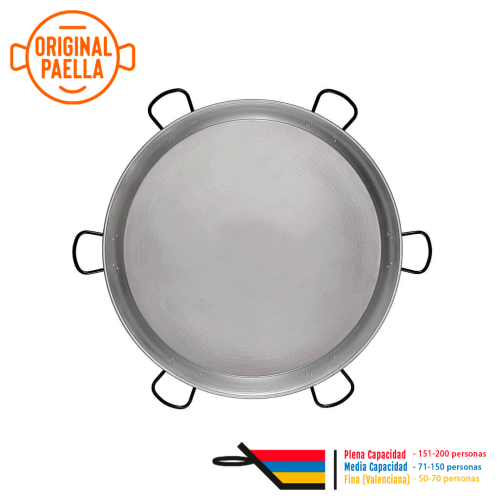 Poele a Paella en Acier Poli 130 cm 200 parts Home