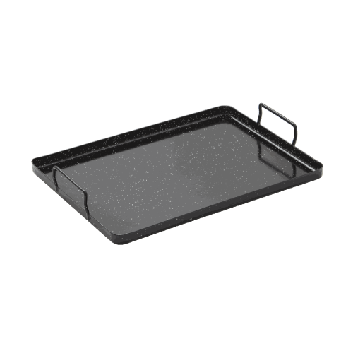 Poêle à paella émaillée rectangulaire, poêle à riz émaillée