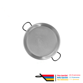 Poele a Paella en Acier Poli 65 cm 25 parts Poele a Paella