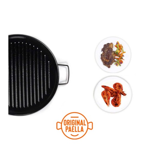 Plancha en acier Emaille ECO 46 cm pour Brûleur au gas Paella