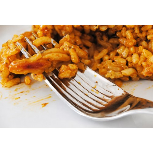 Fourchette cuillère pour riz et paella en acier inoxydable