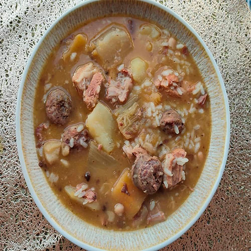 Recette de l'Ascension : Marmite de riz aux fesols et aux Naps