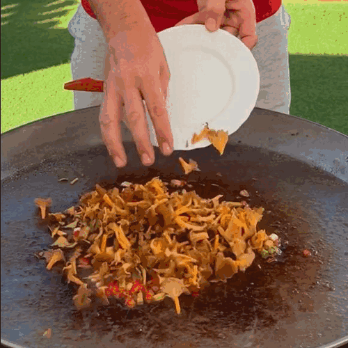 4.- Faire sauter les légumes