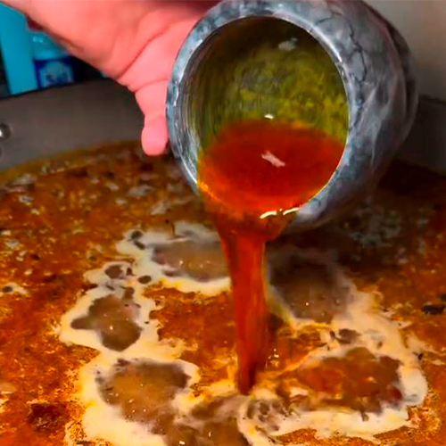 6.- Ajouter de l'eau pour la cuisson