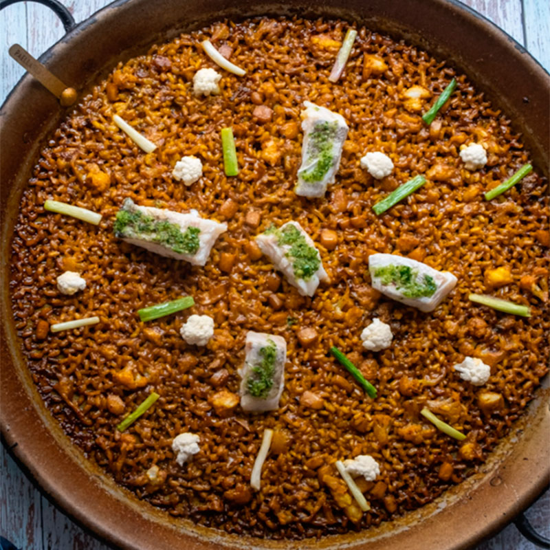 Recette de @cocinandoparati10 : Cabillaud, chou et riz à l'ail