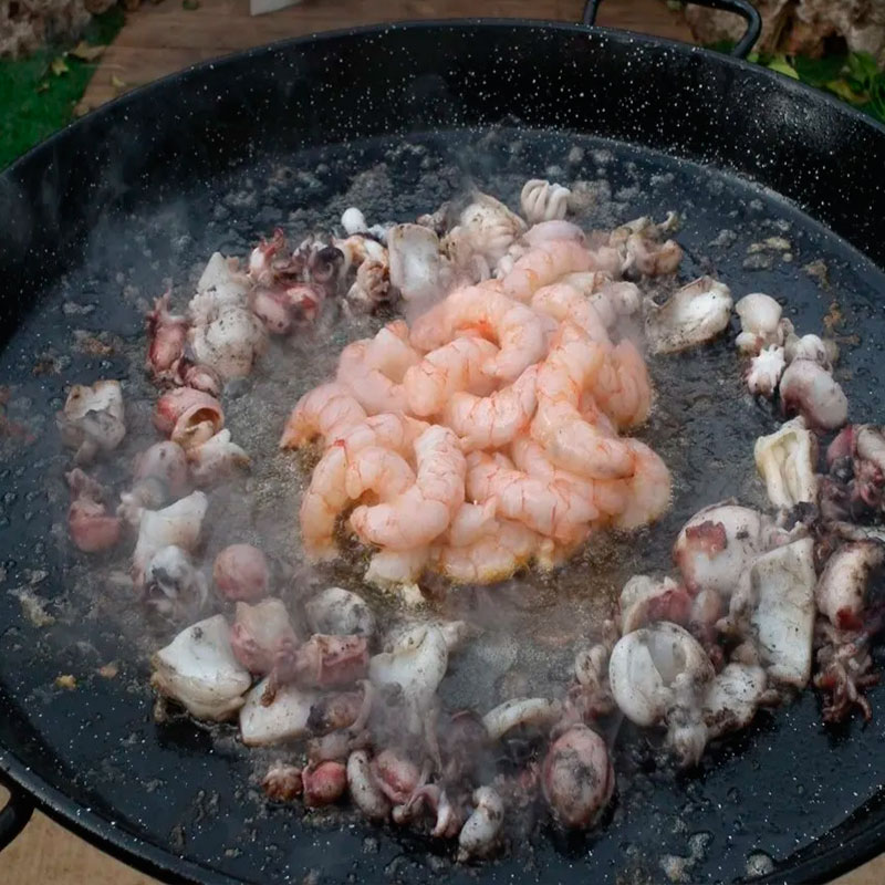 4 - Frire les queues de crevettes