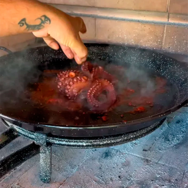 2.- Sauté de sobrasada au poulpe