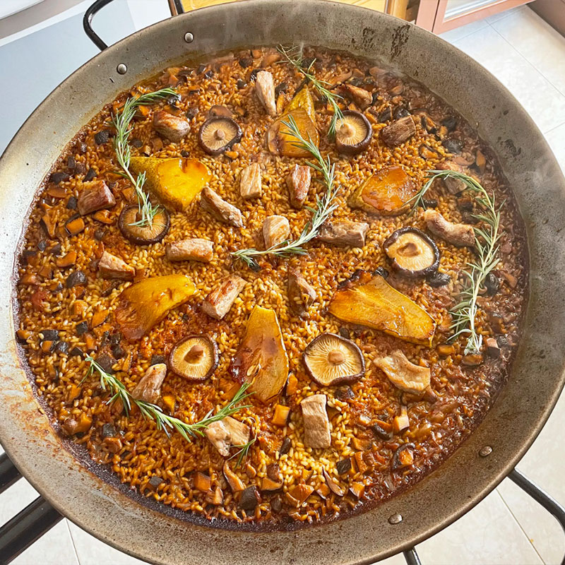 Receta de @deditetarrocescreativos: arroz secreto, pera y shitake
