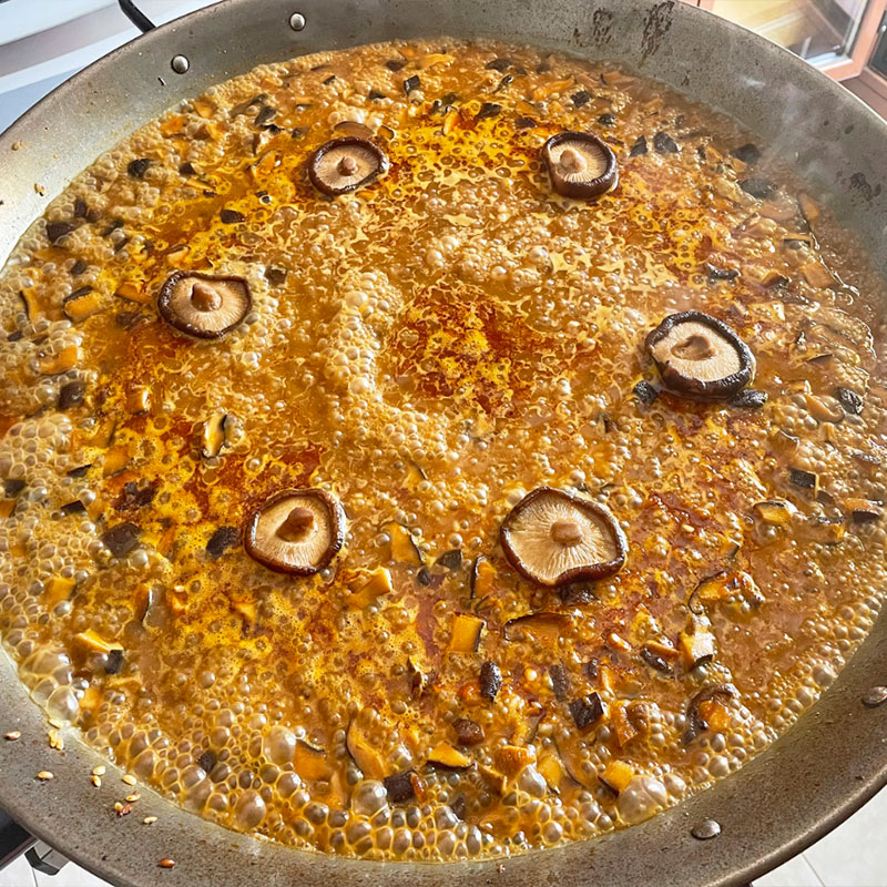 8.- Disposer les champignons