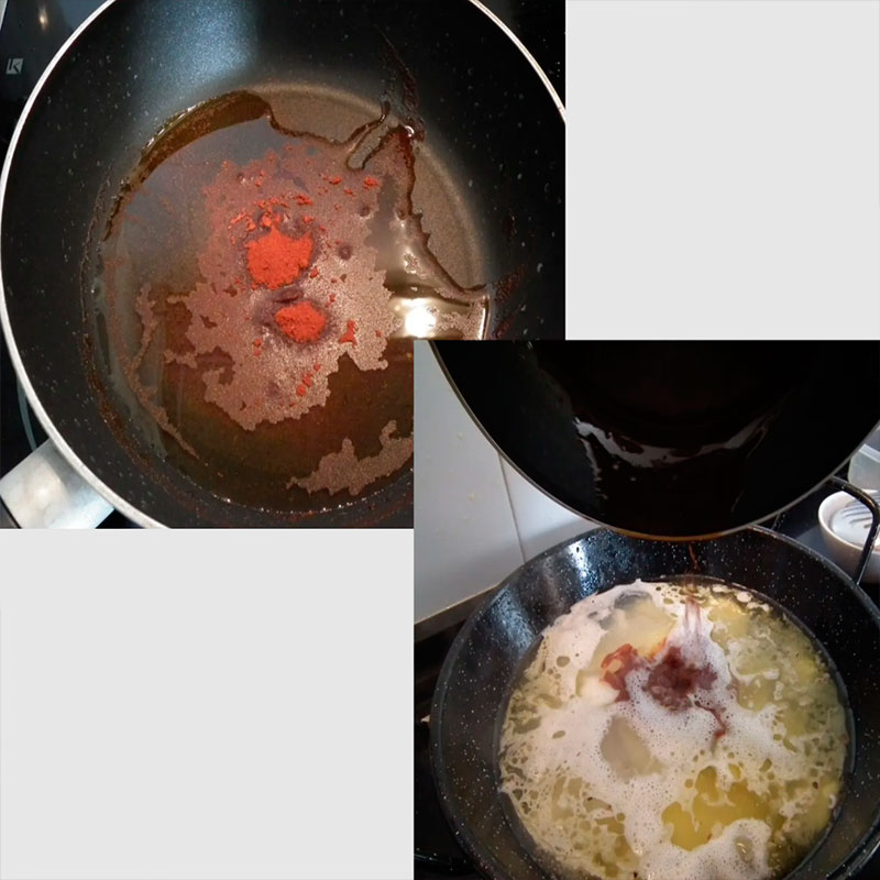 6 - Faire revenir le paprika