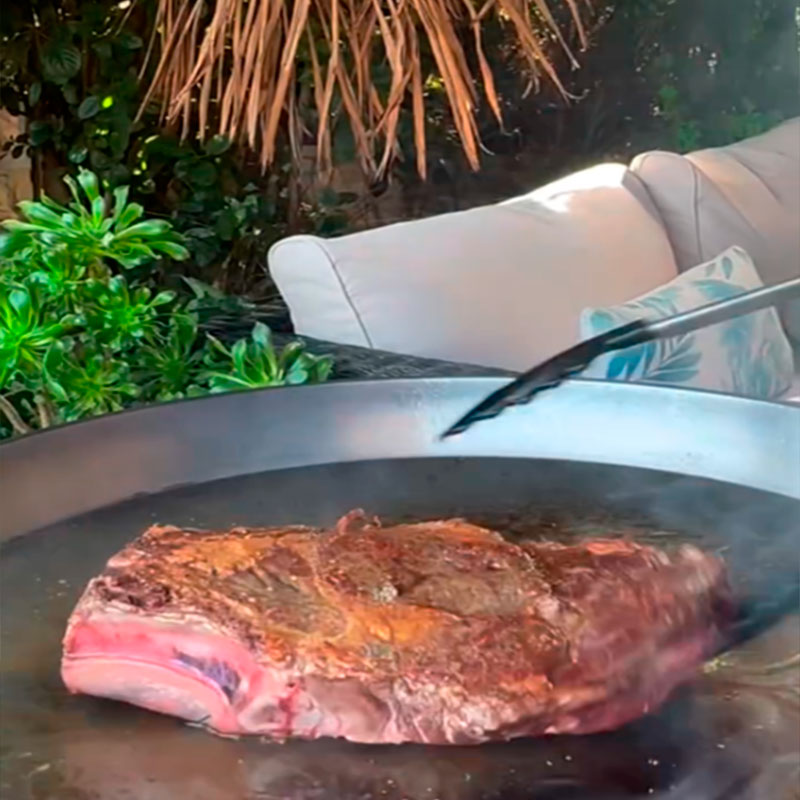 1.- Cuire les côtés du steak