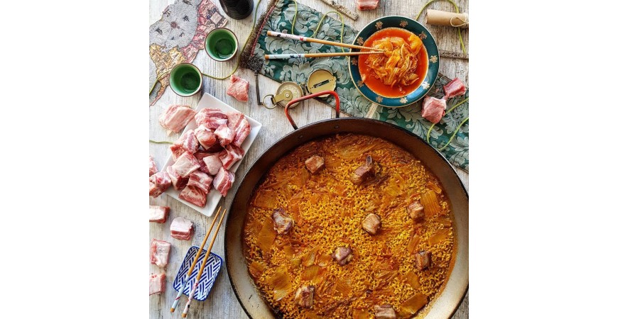 Recette @ricepaella : Riz au kimchi et côtes de porc