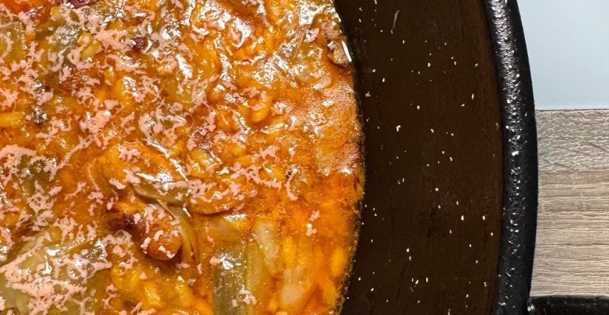 Recette de @vadearroces : Riz moelleux aux côtes, artichauts et foie gras