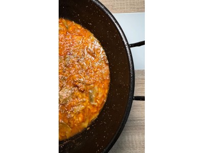 Recette de @vadearroces : Riz moelleux aux côtes, artichauts et foie gras