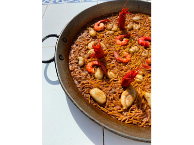 Recette de @cooking_jorge : Fideuá d'œufs de seiche et de crevettes