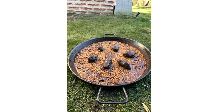 Receta de @cherenayuso: arroz de carrilleras y niscalos