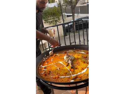 Recette de @laninavalenciana : Riz à l'épaule d'agneau, patate douce au four et aïoli à la poire