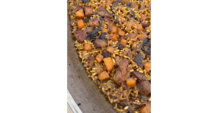 Recette de _comeydisfruta_ : riz au secret ibérique et potiron