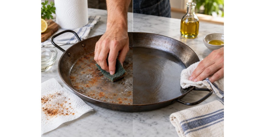 Comment nettoyer une paella quemada