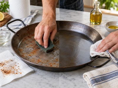 Comment nettoyer une paella quemada