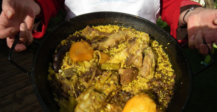 Recette originale “ARRÓS EN FESOLS I NAPS”
