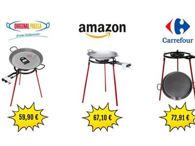 Où acheter le meilleur kit paella au meilleur prix, comparaison de prix entre Amazon, Carrefour et Original Paella.