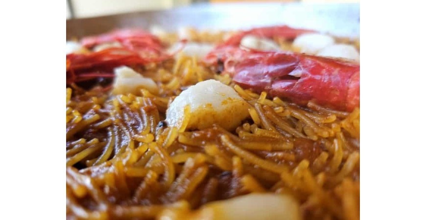 Recette de @originalpaella : Fideua de carabiniers et de lotte