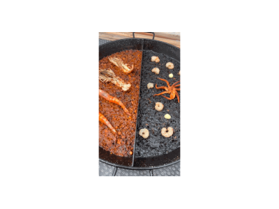 Double recette de _comeydisfruta_ : Riz aux fruits de mer et riz noir aux calamars